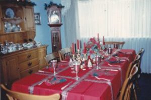 decorated table in a home