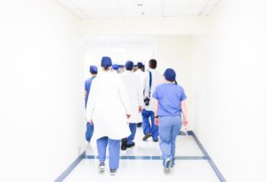 Doctors walking away 
