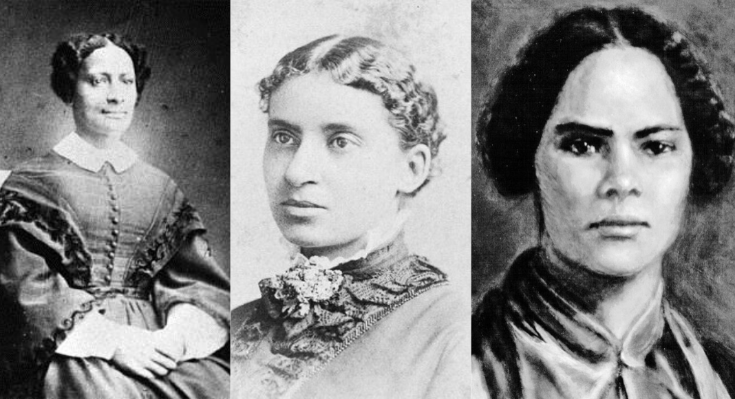 Three female abolitionists portraits