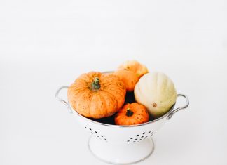 pumpkins in a colander