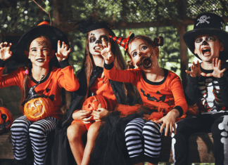 kids in costume for trick-or-treating