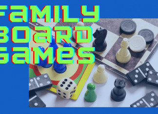 family board games with various game pieces