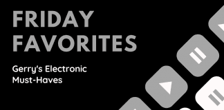 Friday Favorites Gerry's Electronic Must-Haves with grey and white keys