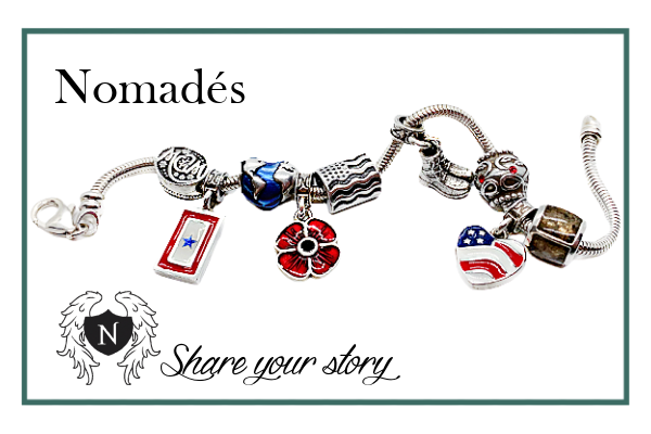 Military themed sterling silver charms from Nomadés are a gift that every mom wants for Mother's Day!