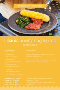 Lemon-Honey BBQ Sauce Recipe Card