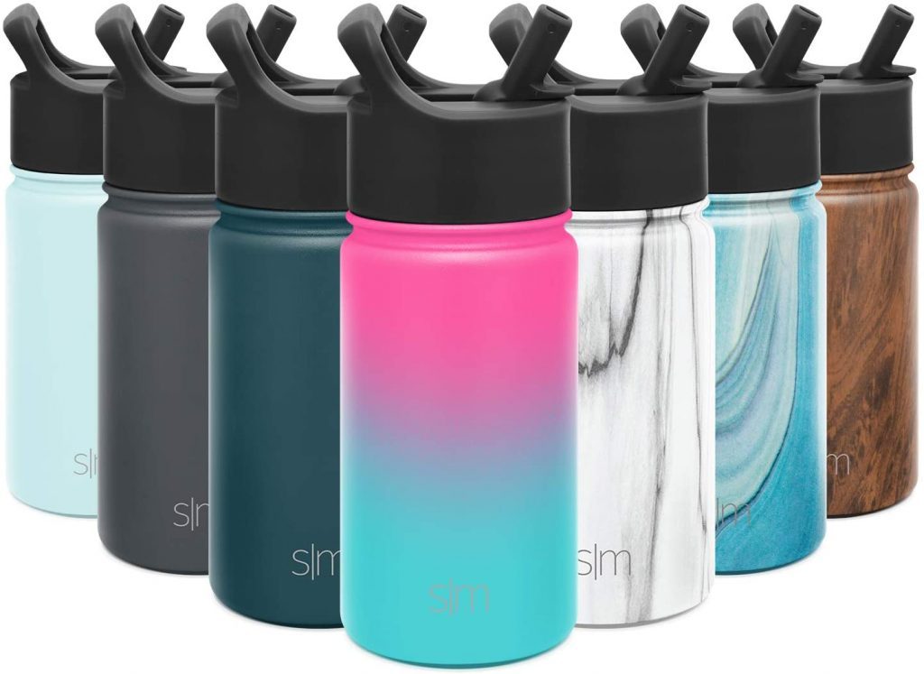reusable water bottles in varying colors