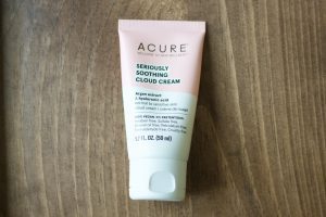Tube of Acure Cloud Cream sits on wooden plank (for Friday Favorites)