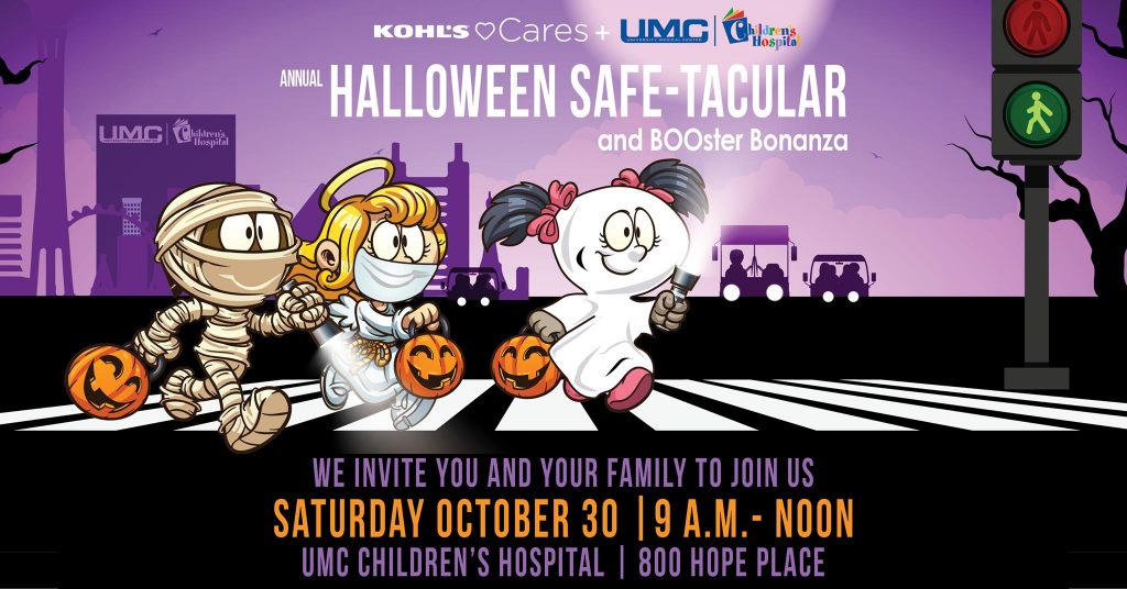 UMC Children's Hospital Halloween Safe-Tacular event poster for fall