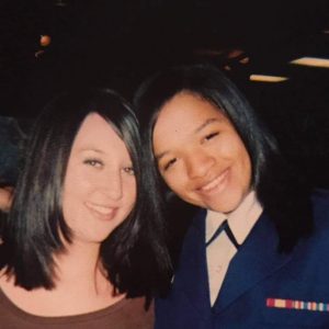 Diana Loader and friend during active duty