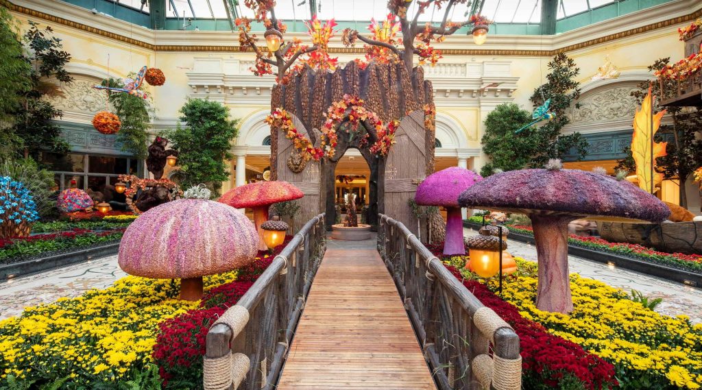 colorful and lush botanical garden at the Bellagio
