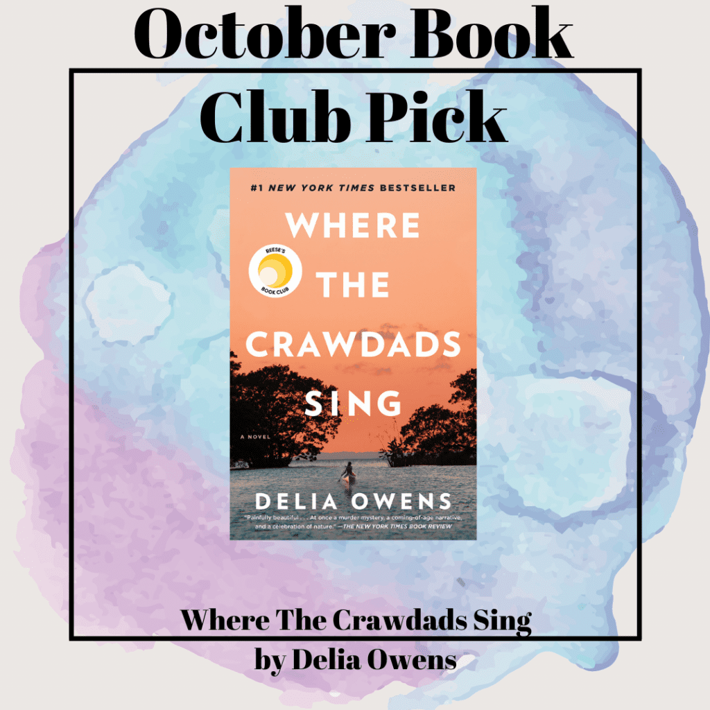 Where the Crawdads Sing book on a watercolor background
