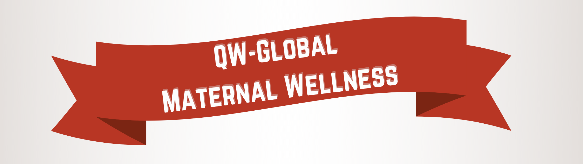 QW-Global Maternal Wellness on red holiday ribbon