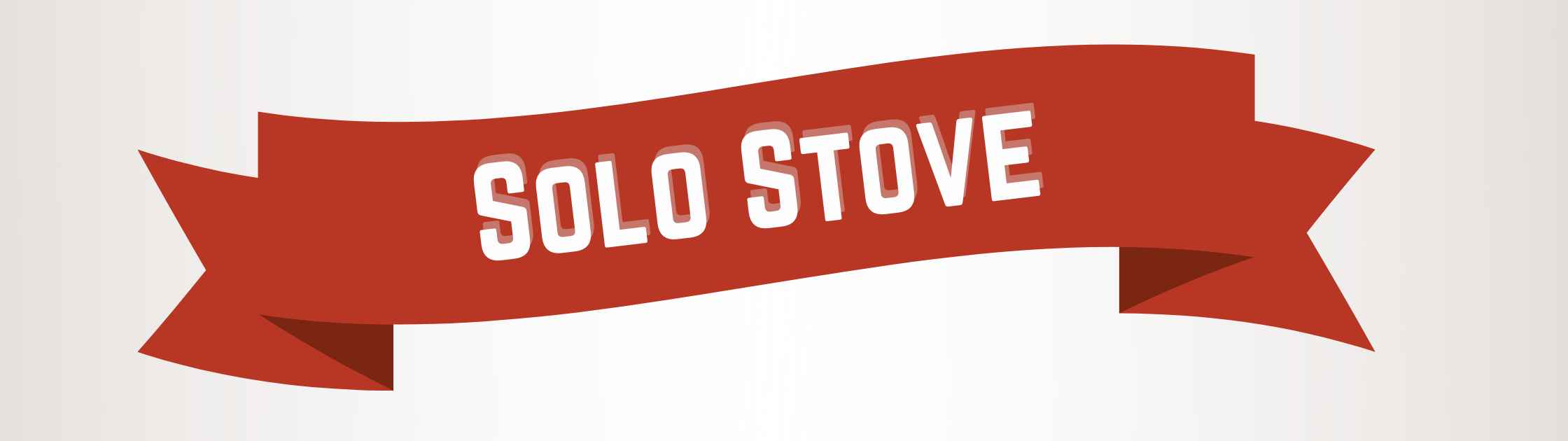 Solo Stove on red holiday banner