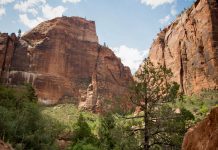 two women hiking in Zion National Park