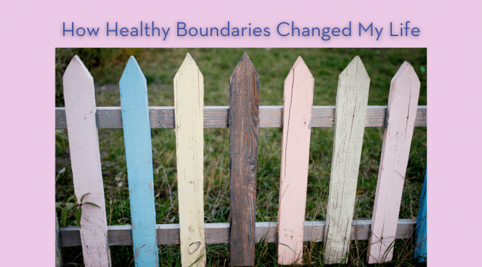 multicolored fence with "How Healthy Boundaries Changed My Life" and MMC logo