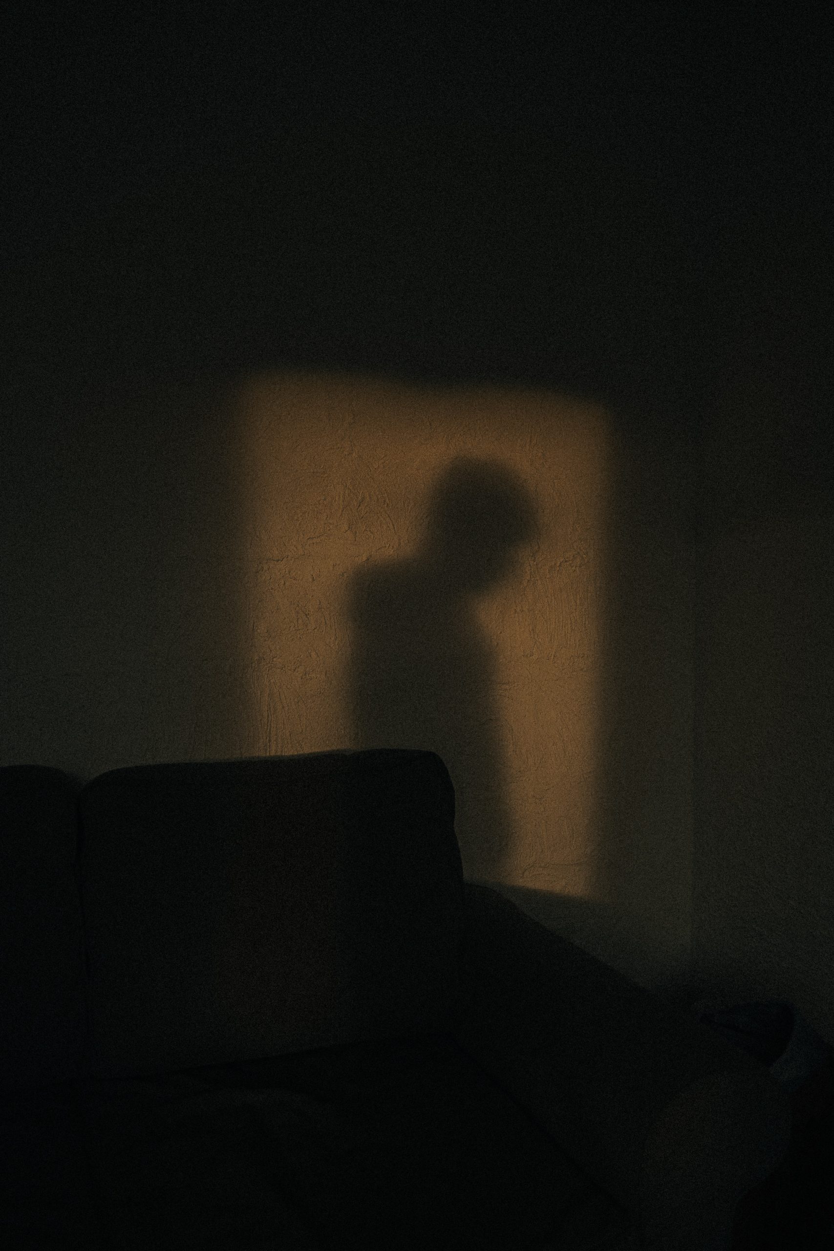 shadow of a person isolated