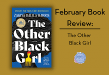The Other Black Girl book with "February Book Review: The Other Black Girl" in text and MMC Book Club logo
