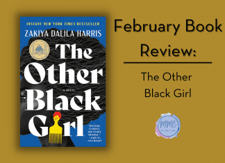 The Other Black Girl book with "February Book Review: The Other Black Girl" in text and MMC Book Club logo