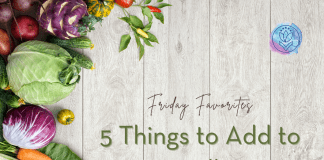 fresh produce on a wood panel background with "Friday Favorites: 5 Things to Add to Your Lidl Cart" in text and MMC logo
