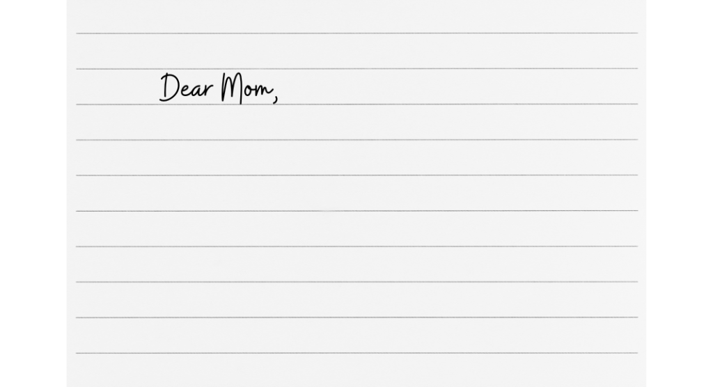 Soldier's letter to his mom.